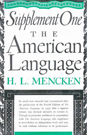 American Language Supplement 1 by H.L. Mencken