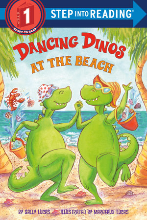 Dancing Dinos at the Beach by Sally Lucas