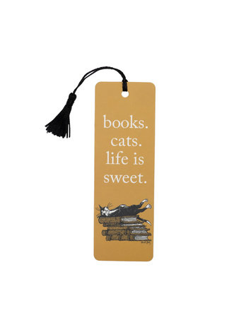Books. Cats. Life is Sweet. Bookmark by Out of Print