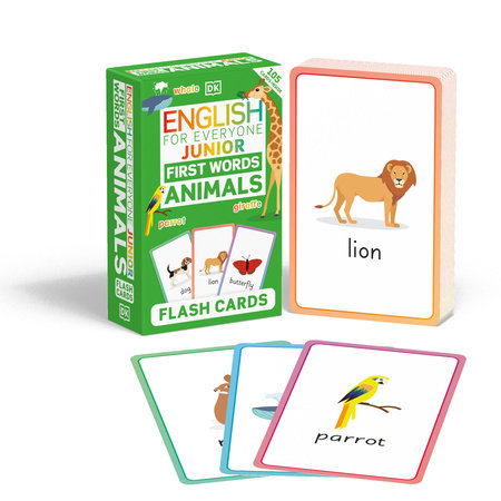 English for Everyone Junior First Words Animals Flash Cards by DK
