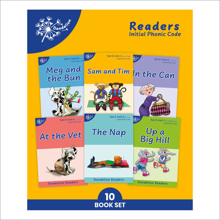 Phonic Books Dandelion Readers Set 2 Units 1-10 Sam and Tim (Alphabet Code Blending 4 and 5 Sound Words)