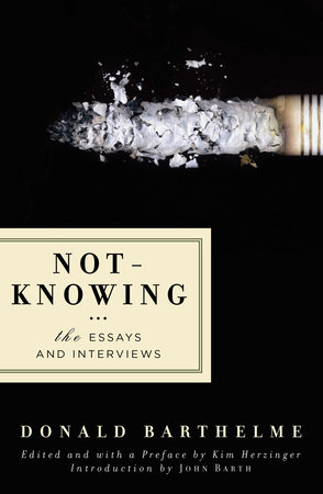 Not-Knowing by Donald Barthelme