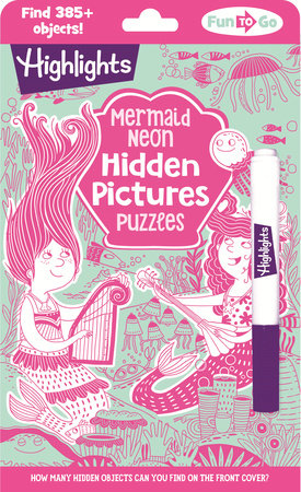 Mermaid Neon Hidden Pictures Puzzles by 