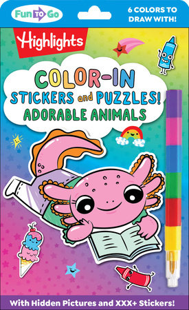 Color-In Stickers and Puzzles! Adorable Animals by 