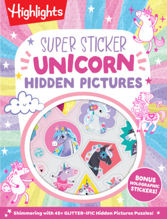 Super Sparkly Unicorn Hidden Pictures Puzzles