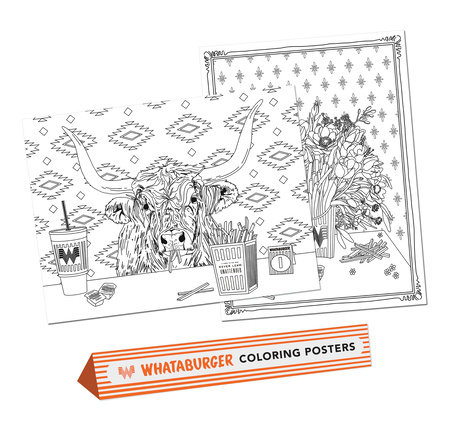 Whataburger Coloring Posters by Alli Koch