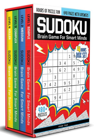Sudoku - Brain Games For Smart Minds Box Set Of 4 Books : Brain Booster Puzzles for Kids, 480 + Fun Games. Combo of Easy, Hard, Killer, Complex Levels. by Wonder House Books