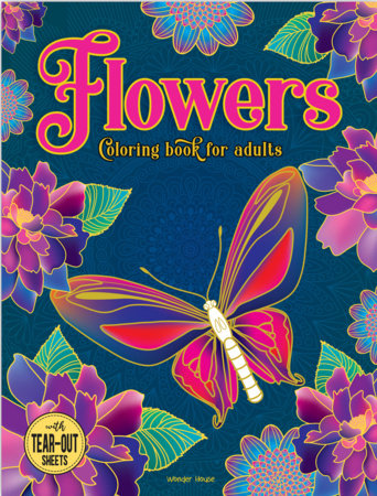 Flowers Coloring Book for adults by Wonder House Books
