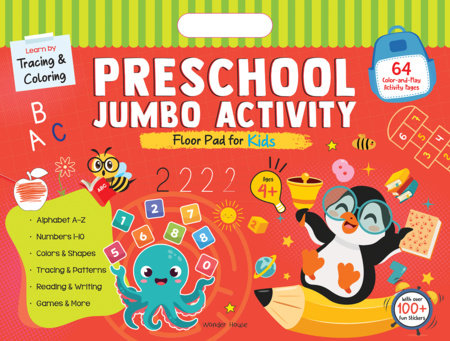 Learn by Tracing & Coloring, Preschool Jumbo Activity Floor Pad for Kids by Wonder House Books