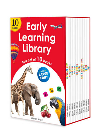 Early Learning Library - Box Set of 10 Books : Big Board Books Series (Large Font) by Wonder House Books
