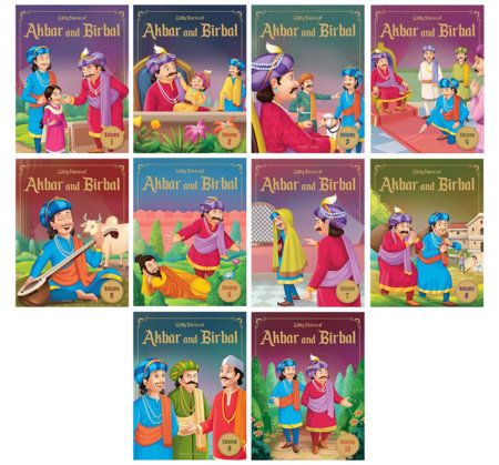 Witty Stories of Akbar and Birbal - Collection of 10 Books: Illustrated Humorous Stories For Kids by Wonder House Books