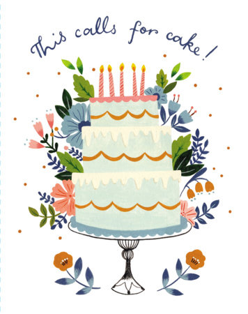 Love Muchly Greeting Cards: Birthday - This calls for cake (Pack of 6) by 