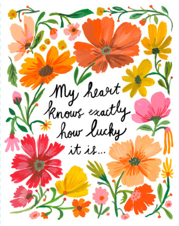 Love Muchly Greeting Cards: Love - My heart knows exactly how lucky it is (Pack of 6) by 
