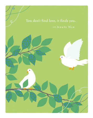 Positively Green Greeting Cards: Wedding - You don't find love, it finds you. (Pack of 6) by 