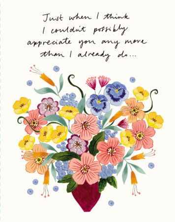 Love Muchly Greeting Cards: Thank You - Just when I think I couldn't possibly (Pack of 6) by 