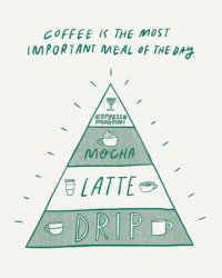 Humor Us Greeting Cards: Just For Laughs - Coffee is the most important (Pack of 6)