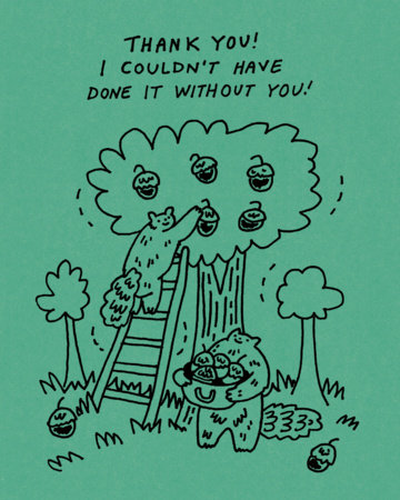Humor Us Greeting Cards: Thank You - Thank you! I couldn't have done (Pack of 6) by 