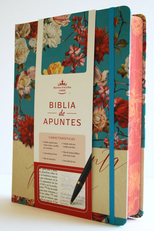 Biblia de Apuntes RVR 1960 Tapa dura, Azul celeste con flores (Edición cantos pintados) / Spanish Journalling Bible RVR 1960 Hardcover Light Blue with Flowers by Reina Valera Revisada 1960