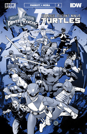 Mighty Morphin Power Rangers/Teenage Mutant Ninja Turtles II Black & White Edition #1 by Jeff Lemire