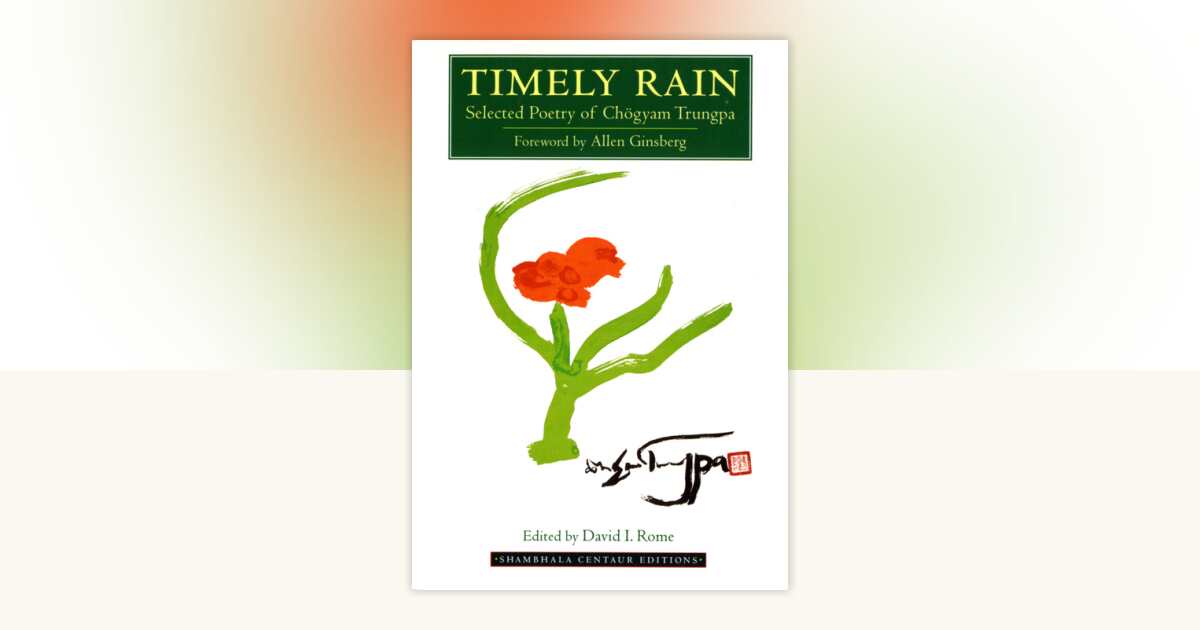 Timely Rain by Chogyam Trungpa: 9781570621741 | PenguinRandomHouse.com ...