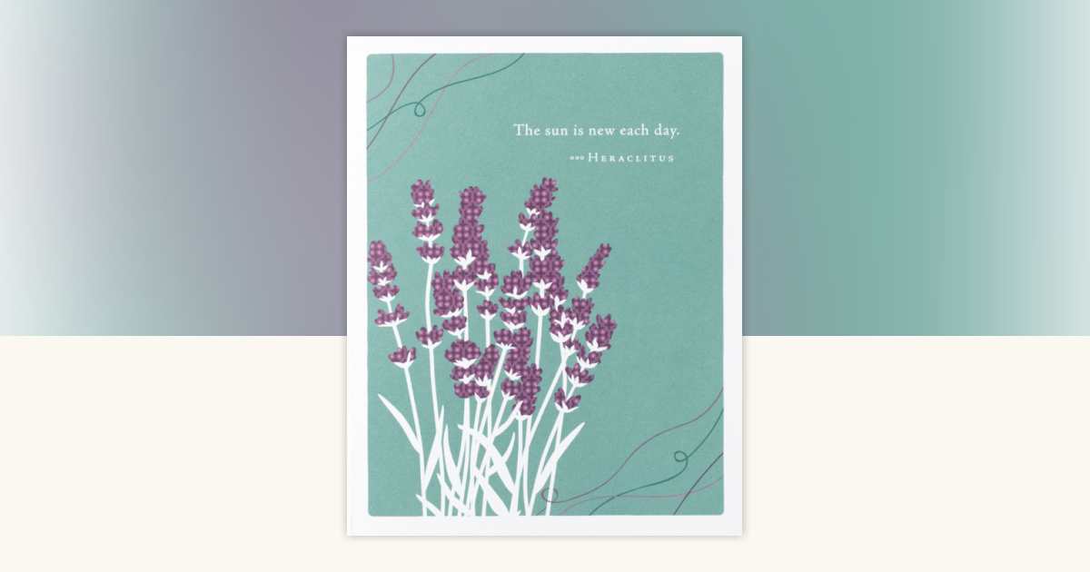 Positively Green Greeting Cards: Get Well - The sun is new each day ...